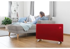 Sencor - Convector electric inteligent 1200/2400 W, 230 V, IP24, Wi-Fi, roșu