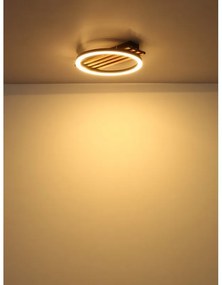 Plafoniera LED riflaj cu efect de lemn TISHA