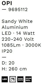Pendul LED design ambiental Opi alb