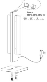 Lampă LED de masă dimabilă SPADAFORA LED/15W/230V Eglo 98497