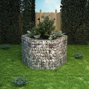 Jardinieră gabion hexagonală, 160 x 139 x 100 cm