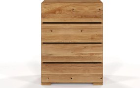 Comodă lemn masiv TerraCraft Stejar 3 Sertare, 80 × 45 × 108 cm - Stejar auriu