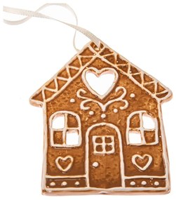 Ornament de Crăciun din ceramică 10 cm Gingerbread House – Dakls