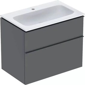 Set dulap baza suspendat Geberit iCon lava mat 2 sertare si lavoar 75 cm alb