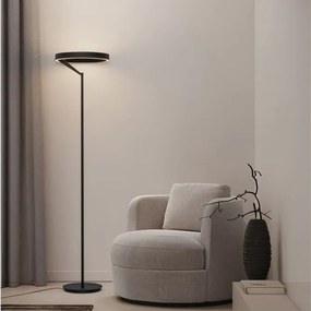 Lampadar circular aluminiu negru LED ADALIZ
