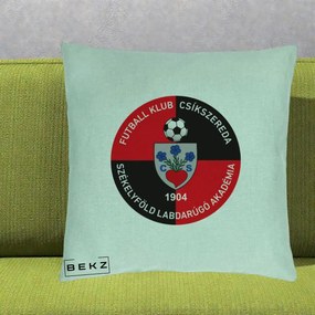 Perna Personalizata FK Csikszereda 1904 Fotbal, 40x40 cm, Verde Menta, Husa Detasabila, Perna Inclusa, BEKZ®