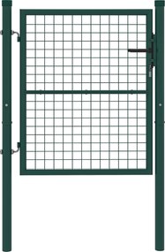 Outsunny Portiță de grădină din oțel 97 x 150 cm poartă de grădină cu încuietoare, chei și mâner, verde | Aosom Romania