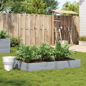 vidaXL Jardinieră de grădină, gri, 150x100 cm, lemn masiv pin