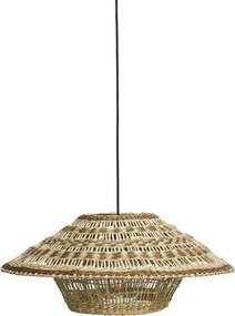 Lustră suspendată din iarbă de mare împletită manual, D60×H25 cm, „Saya"