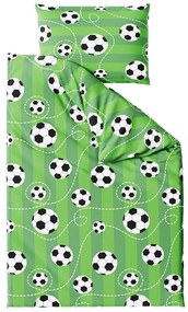 Lenjerie de pat din bumbac FOTBALL TIME verde Dimensiune lenjerie de pat: 70 x 90 cm | 140 x 200 cm