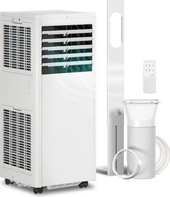 HOMCOM Aparat de Aer Condiționat Portabil 7000 BTU, Unitate 4-în-1 cu Răcire, Dezumidificator, Ventilator, Mod Noapte | Aosom Romania