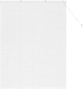 vidaXL Jaluzele venetiene Manual Alb 175 x 125 cm Aluminiu