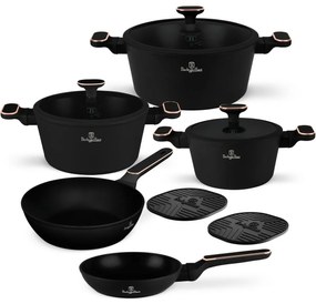 BerlingerHaus Set de vase cu suprafață din titan Black Rose, 10 piese