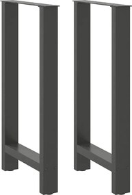 vidaXL Picioare de masă de bar antracit, 2 buc., 40x(90-91) cm, oțel