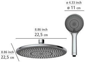 WENKO 25310100 - Set de duș WATERSAVING SYSTEM, inox/crom lucios