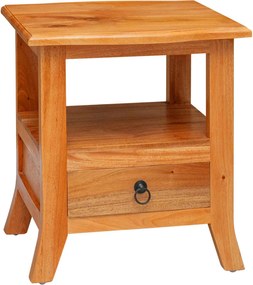 vidaXL Dulap de noapte natural 40 x 40 x 45,5 cm Lemn masiv de mahon