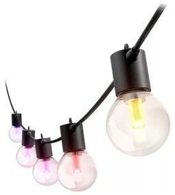 Philips Hue FESTAVIA - Ghirlandă LED RGBW pentru exterior, 10 x LED, 7 m, IP65, cu intensitate reglabilă