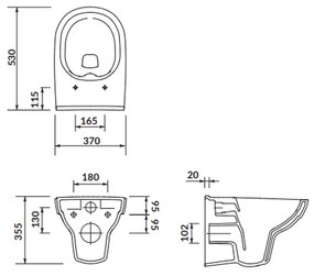 Vas wc suspendat rimless Cersanit City New, alb