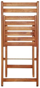 Set bistro pliabil din 3 piese Culoare maro, HOUTEN