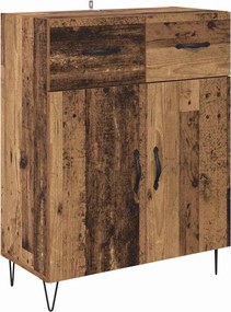 vidaXL Bufet cu sertar Lemn Vechi 69,5 x 34 x 90 cm Lemn compozit