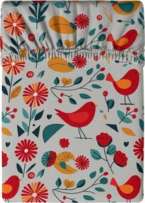 Cearsaf din microfibra RETRO BIRD colorat 180x200 cm