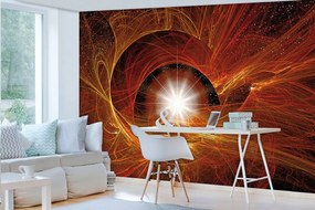 Fototapet - Abstract auriu Supernova (254x184 cm)