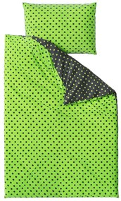 Lenjerie de pat din bumbac COLAM verde-negru Dimensiune lenjerie de pat: 70 x 90 cm | 140 x 200 cm