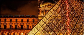 Tablou cu Louvre la Pris (120x50 cm)