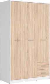 Dulap NEPO PLUS, stejar sonoma/alb, PAL, 119x55x197 cm