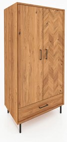 Șifonier din lemn de stejar 97x196 cm Abies – The Beds