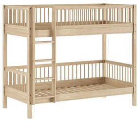 Pat Supraetajat Forrest Beech 90x200 cm, pentru Camera Copii, din Lemn de Fag, cu Sertar Inclus – Vipack