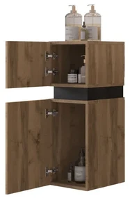 Zondo Dulap de baie 90 cm Trina (Stejar wotan). 1042154