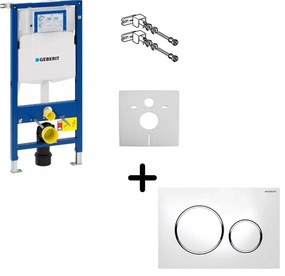 Set Geberit rezervor Wc incastrat cu set fixare si set antifonare, plus clapeta alba Sigma