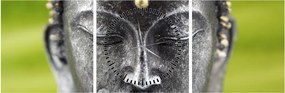 Tablou - Statuia lui Buddha II. (cu ceas) (90x30 cm)
