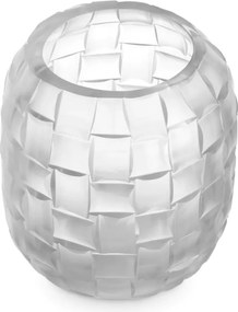 Vas decorativ design LUX realizat manual din sticla Varese S frosted