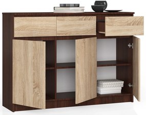 Comodă Keanu VI (wenge + stejar sonoma). 1069053