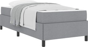 vidaXL Pat cu arcuri Gri deschis 100 x 200 cm țesătură