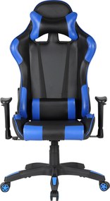 Scaun gaming US90 Silverstone, negru si albastru, 68.5x61.5x125-134.5 cm