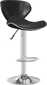 vidaXL Scaun de bar, negru, piele ecologică