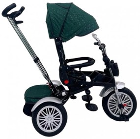 Tricicleta tip moto cu far, pozitie de somn si scaun rotativ, Verde- TMR-49-verde