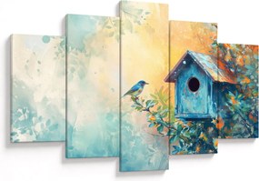 Tablou - Birdhouse, acuarelă, acuarelă (150x105 cm)