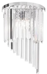 Aplică de cristal Ideal Lux CARLTON 3xE14/40W/230V crom lucios