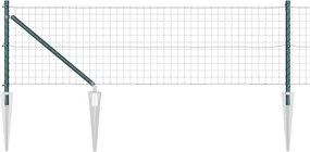 vidaXL Gard cu Stâlp Verde 0,6 x 50 m Oțel și PVC