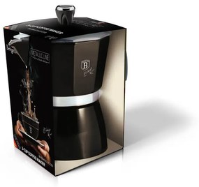 Espressor cafea pentru aragaz (Cafetiera) 6 cesti Metallic Line Shiny Black Edition BerlingerHaus BH 6942