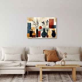 Tablou pe sticlă - Vaze cubiste (70x50 cm)
