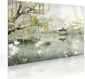 Tablou pe sticlă - Lac Chinezesc (70x50 cm)
