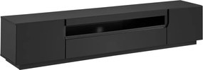 Comodă TV Loftia 200 cm cu 2 uși - negru / negru mat