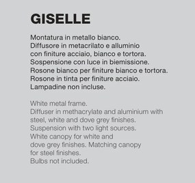 Plafoniera moderna GISELLE 44x44cm, alb, gri sau argintiu