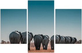 Tablou - Plecarea elefanților (90x60 cm)