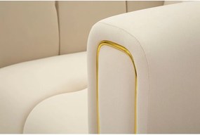 Fotoliu crem cu tapițerie din catifea Alma – Mauro Ferretti